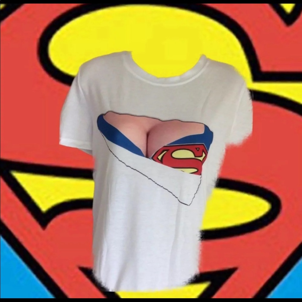 Funny T-shirt Women’s Superman tee shirt  Novelty